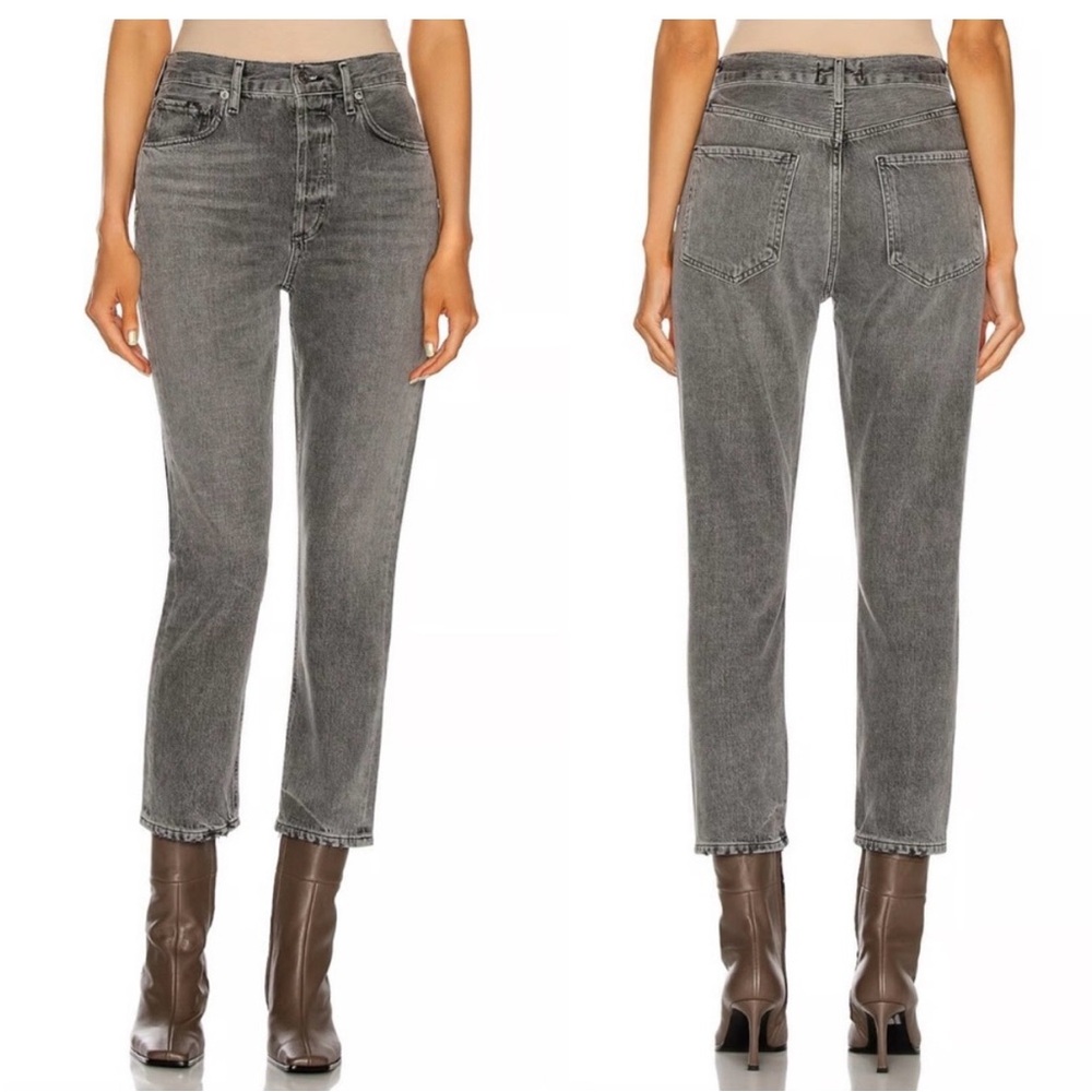 Agolde Charcoal Button-Fly Jeans